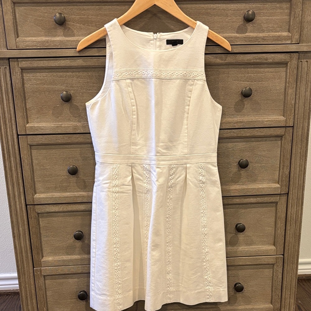 Elegant White J.Crew Sleeveless Dress